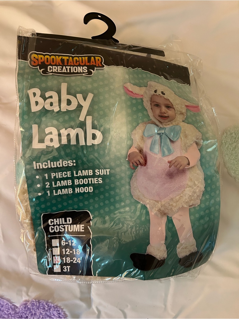 Baby Lamb Costume - White with Pink Accents